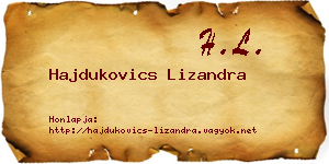 Hajdukovics Lizandra névjegykártya